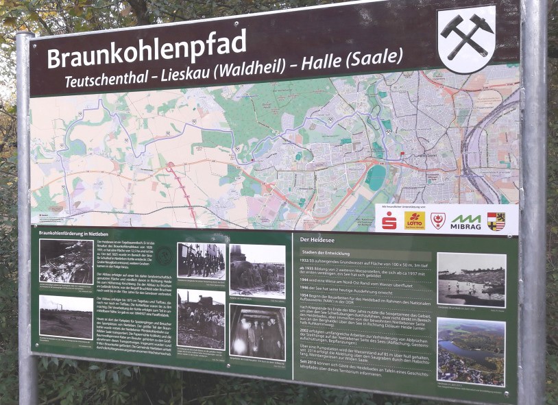 Informationstafel zum Braunkohlenpfad // Standort: Heidebad