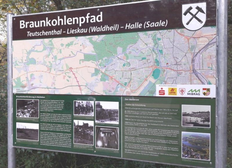 Informationstafel zum Braunkohlenpfad // Standort: Heidebad